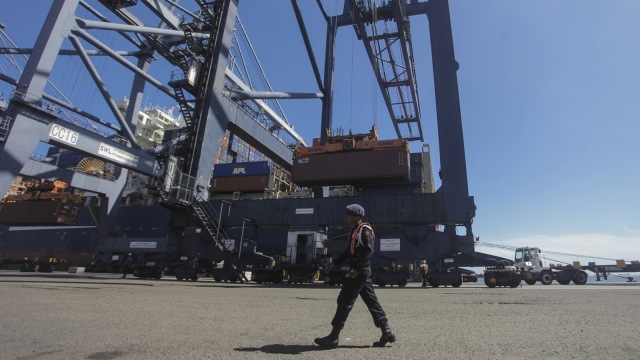 Pelabuhan Tanjung Priok. (Foto: Antara/Muhammad Adimaja)