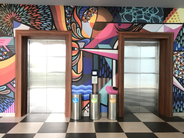Wallpaper ceria POP! Hotels banjarmasin (Foto:  dok stephanie elia )