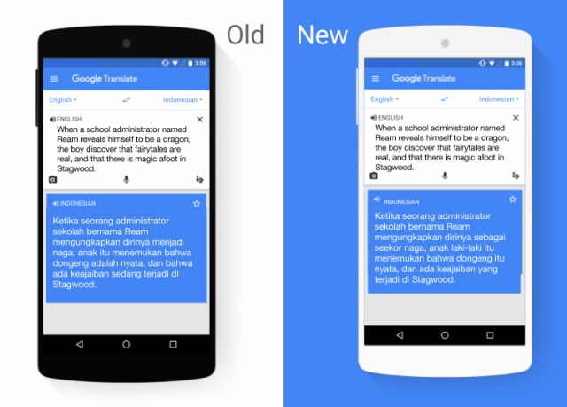 Pembaruan Google Translate. (Foto: Google Indonesia)