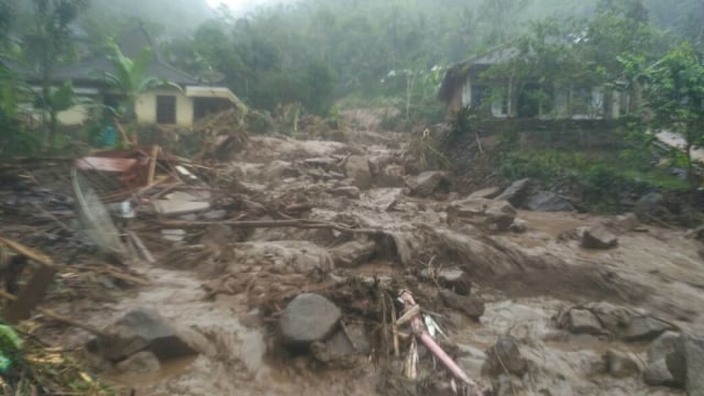 Banjir bandang di Desa Sambungrejo, Grabag  (Foto: Dok. BNPB)