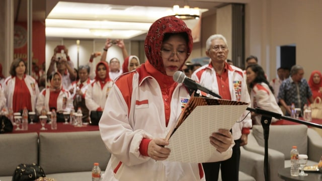 Mbak Tutut di Kirab Remaja Nasional (Foto: Syarifah Sa'diyah/kumparan)