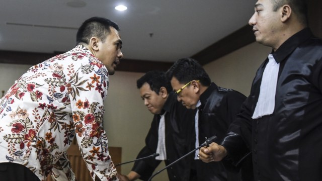 Saipul Jamil jalani persidangan kasus suap. (Foto: ANTARA FOTO/Hafidz Mubarak)