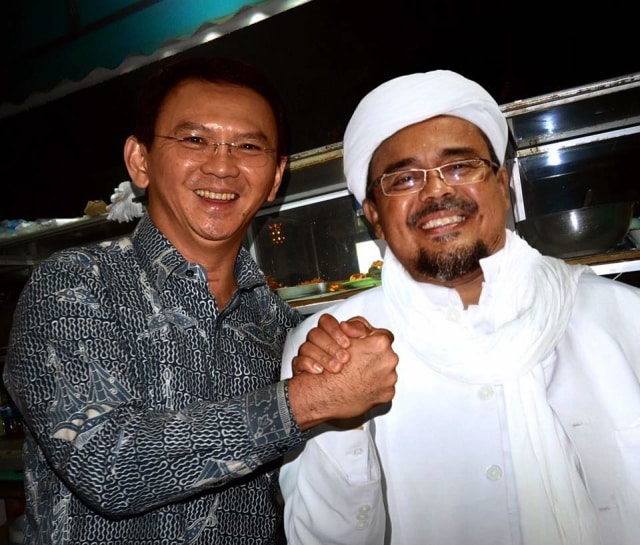 Meme Ahok dan Habieb Rizieq bersalaman (Foto: Dok. Pribadi Agan Harahap)