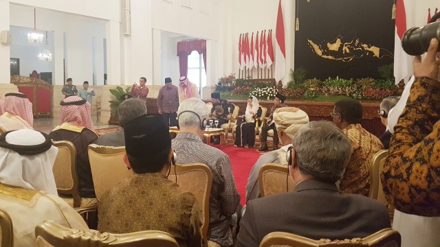 Jokowi di silaturahmi Musabaqah Alquran  (Foto: Yudhistira Amran/kumparan)