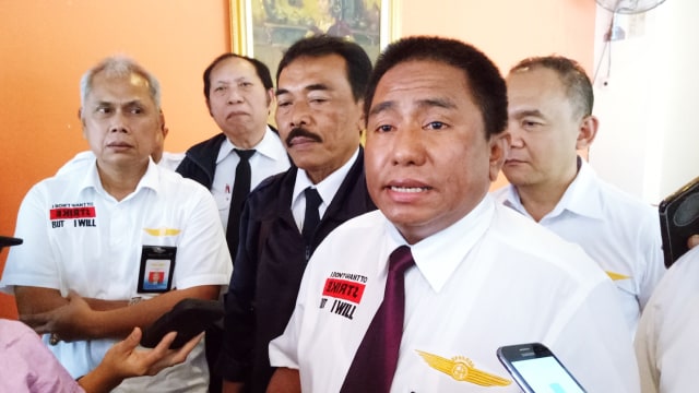 Serikat Bersama (Sekber)  PT Garuda Indonesia (Foto: Ela Nurlaela/kumparan)