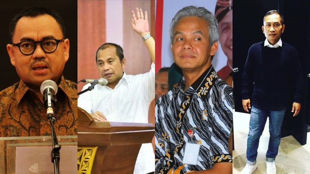 Sudirman Said, Marwan Jafar, Ganjar P., Yoyok R. S (Foto: Dok. Institut Harkat Negeri dan Facebook Marwan Jafar, Antara/Aloysius Jarot Nugroho, dan Facebook Yoyok Riyo Sudibyo)