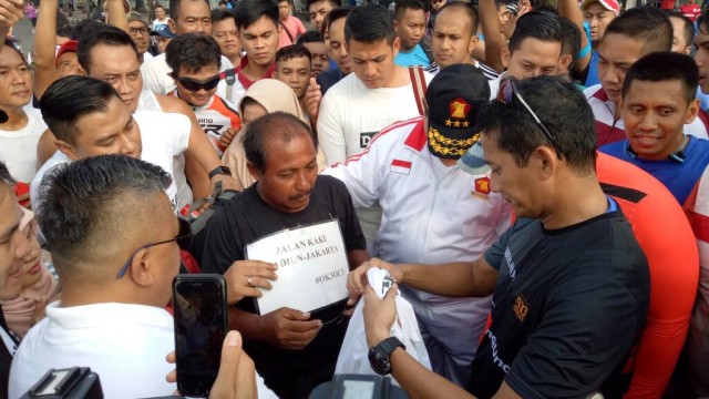 Perayaan kemenangan Sandiaga Uno di CFD. (Foto: Amanaturrosyidah/kumparan)