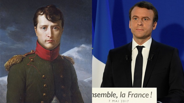 Napoleon Bonaparte dan Emmanuel Macron (Foto: Commons Wikimedia dan Reuters)