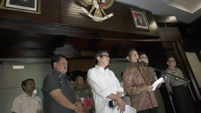 Konpers pembubaran ormas HTI (Foto: ANTARA FOTO/Rosa Panggabean)