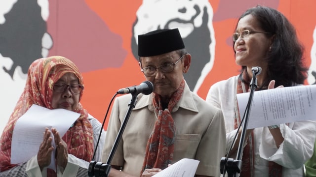 B.J Habibie di Peringatan Tragedi Mei 98. (Foto: Aditia Noviansyah/kumparan)