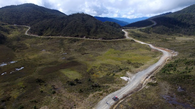 Wamena-Mumugu 284,3 km telah tersambung. Foto: Indrianto Eko Suwarso/ANTARA
