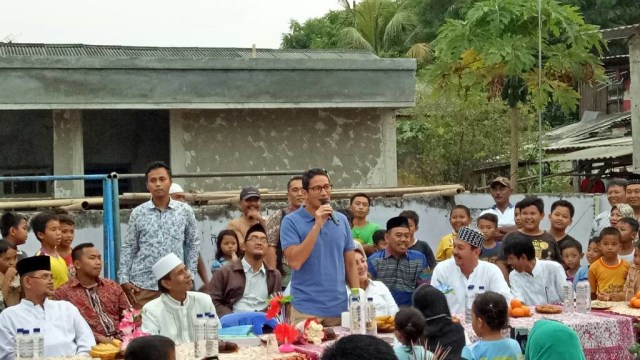 Sandi mengunjungi Sunter Jaya, Tanjung Priok. (Foto: Amanaturrosyidah/kumparan)
