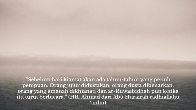 Orang Jujur Didustakan, Pendusta Dibenarkan