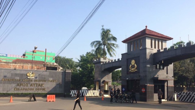 Suasana di depan Mako Brimob. (Foto: Kelik Wahyu/kumparan)