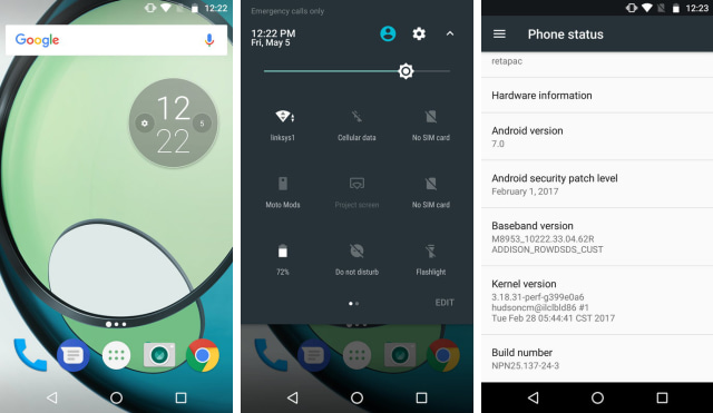 Tampilan UI Moto Z Play. (Foto: Yossie Dwi Prananto/YangCanggih.com)
