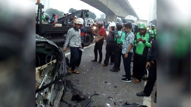 Kecelakaan supir GoJek. (Foto: Istimewa)