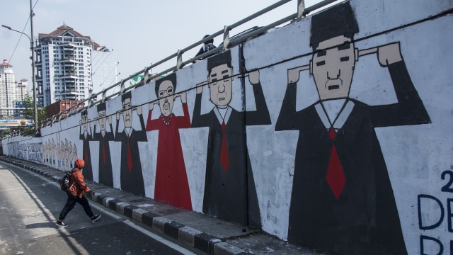 Mural menolak lupa Tragedi Mei 98 (Foto: ANTARA FOTO/Aprillio Akbar)
