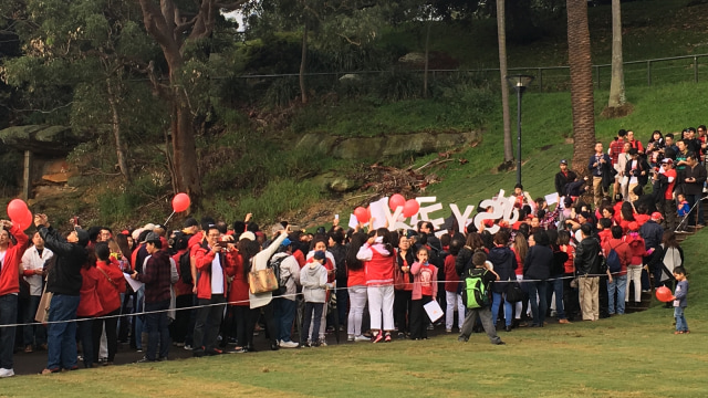 Aksi Damai #SydneyForAhok. (Foto: Dok. Bening Putri Wardani/pembaca kumparan)