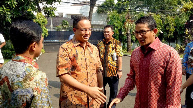 Anies-Sandi di ulang tahun JK. (Foto: Kevin Kurnianto/kumparan)