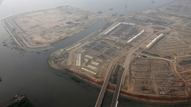Foto Udara Proyek Reklamasi Teluk Jakarta. (Foto: Antara/Indrianto Eko Suwarso)