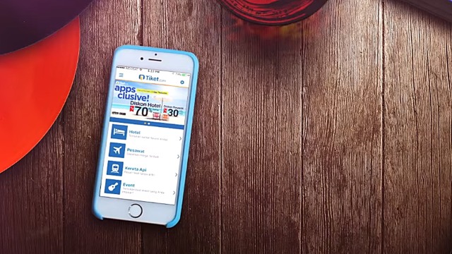 Aplikasi Tiket.com. (Foto: Tiket.com/YouTube)