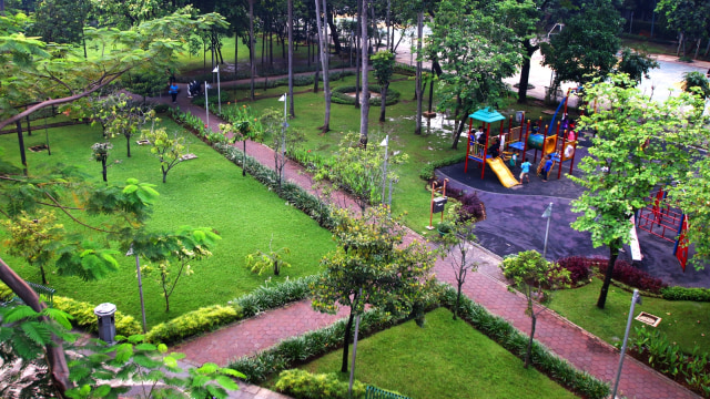 Ruang Terbuka Hijau (RTH) di Jakarta Foto: Antara/Rivan Awal Lingga
