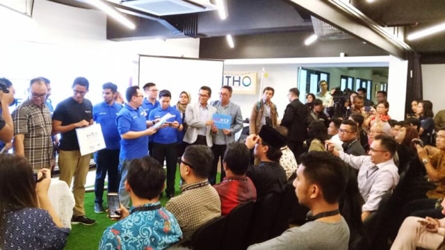 Sandi di peluncuran OKE OCE Academy (Foto: Amanaturrosyidah/kumparan)