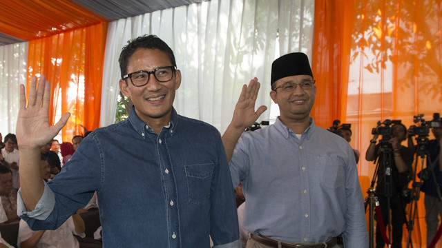 Anies-Sandi (Foto: Rosa Panggabean/Antara)