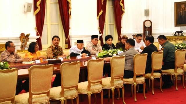 Jokowi bertemu tokoh lintas agama (Foto: Biro Pers, Media, dan Informasi Sekretariat Presiden)