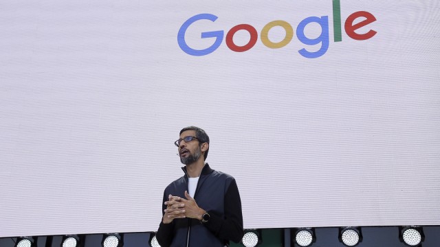 CEO Goolge dalam konpers teknologi. Foto: AP