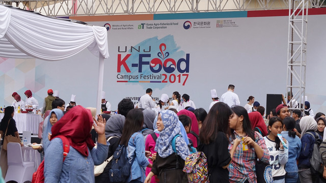 Acara K-Food Festival 2017 di UNJ. (Foto: Niken Nurani/kumparan)