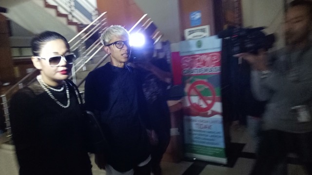 Aming hadiri sidang cerai (Foto: Yurika Kencana/kumparan)