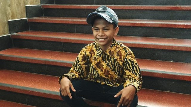 Naufal penemu listrik tenaga kedondong (Foto: Dok. Hadi M Juraid)