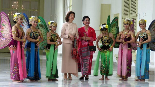 Iriana Jokowi dan Ratu Swedia (Foto: Yudhistira Amran/kumparan)