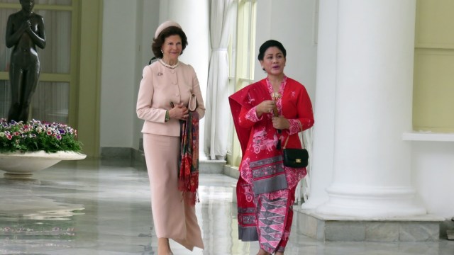 Iriana Jokowi dan Ratu Swedia (Foto: Yudhistira Amran/kumparan)