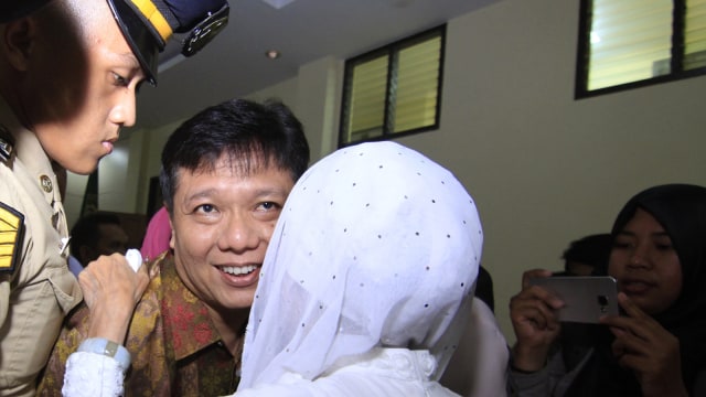 Bambang Kurniawan usai sidang vonis (Foto: Antara/Ardiansyah)