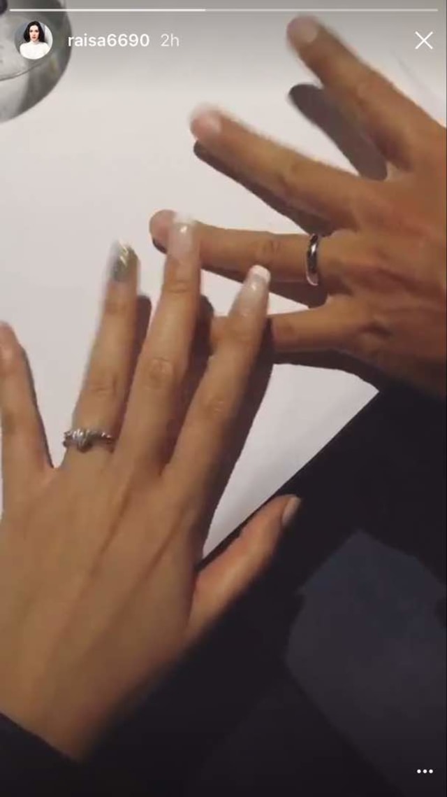 Raisa dan Hamish Pamer Cincin Tunangan (Foto: Instagram Story @raisa6690)