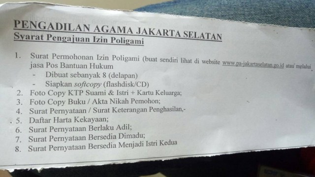 Syarat izin Poligami (Foto: Istimewa)