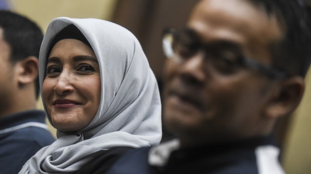 Inneke Koesherawati dalam sidang vonis Bakamla (Foto: Hafidz Mubarak/kumparan)
