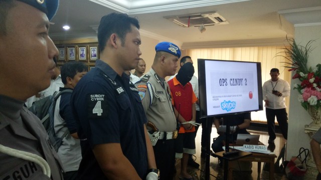 Konpers Pedofil via Skype di Polda Metro Jaya (Foto: Ainul Qalbi/kumparan)