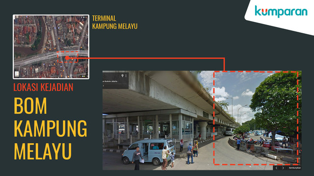 Peta kejadian bom Kampung Melayu. (Foto: Nur Syarifa/kumparan)