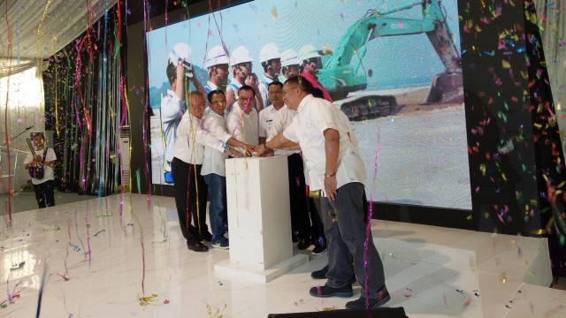 Groundbreaking Dermaga Eksekutif di Merak, Cilegon (Foto: Novan Nurul Alam/kumparan )