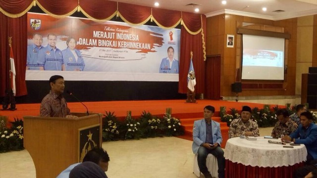 Wiranto di dikusi KNPI. (Foto: Johanes Hutabarat/kumparan)