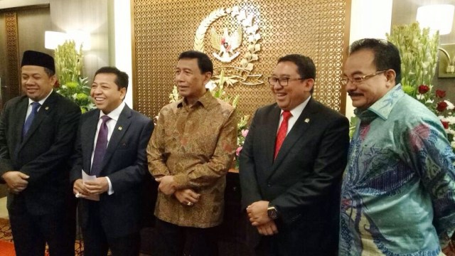 Wiranto bertemu Novanto dan Fadli Zon (Foto: Fahrian Saleh/kumparan)