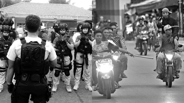 Tim Jaguar dan Geng Motor. (Foto: Instagram @jaguar_restadepok dan  Antara/Iggoy el Fitra)