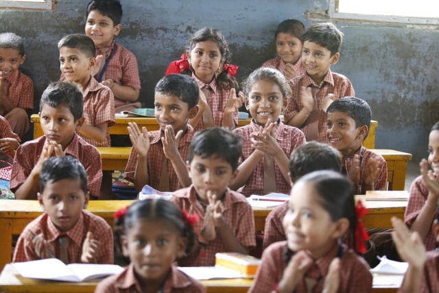 Ilustrasi suasana kelas yang riang Foto: akshayapatra