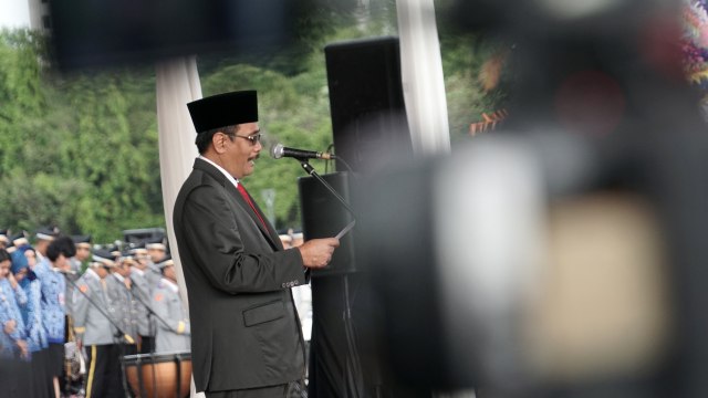 Djarot dalam upacara hari lahir Pancasila. (Foto: Aditia Noviansyah/kumparan)