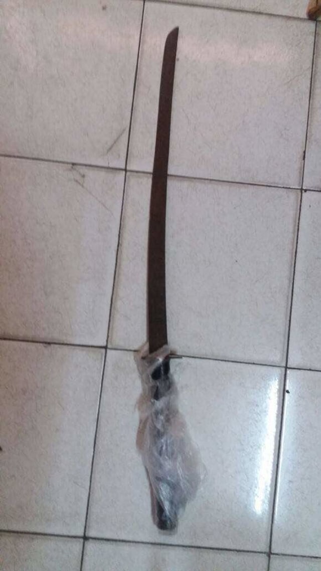 Samurai yang disita polisi dari pemuda di Tangsel (Foto: Dok. Polres Tangsel)