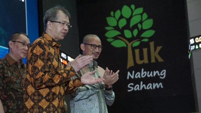 Sandiaga Uno di Bursa Efek Indonesia (Foto: Aditia Noviansyaha/kumparan)