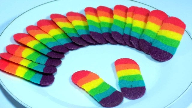 Kue Hari Raya: Lidah Kucing Rainbow